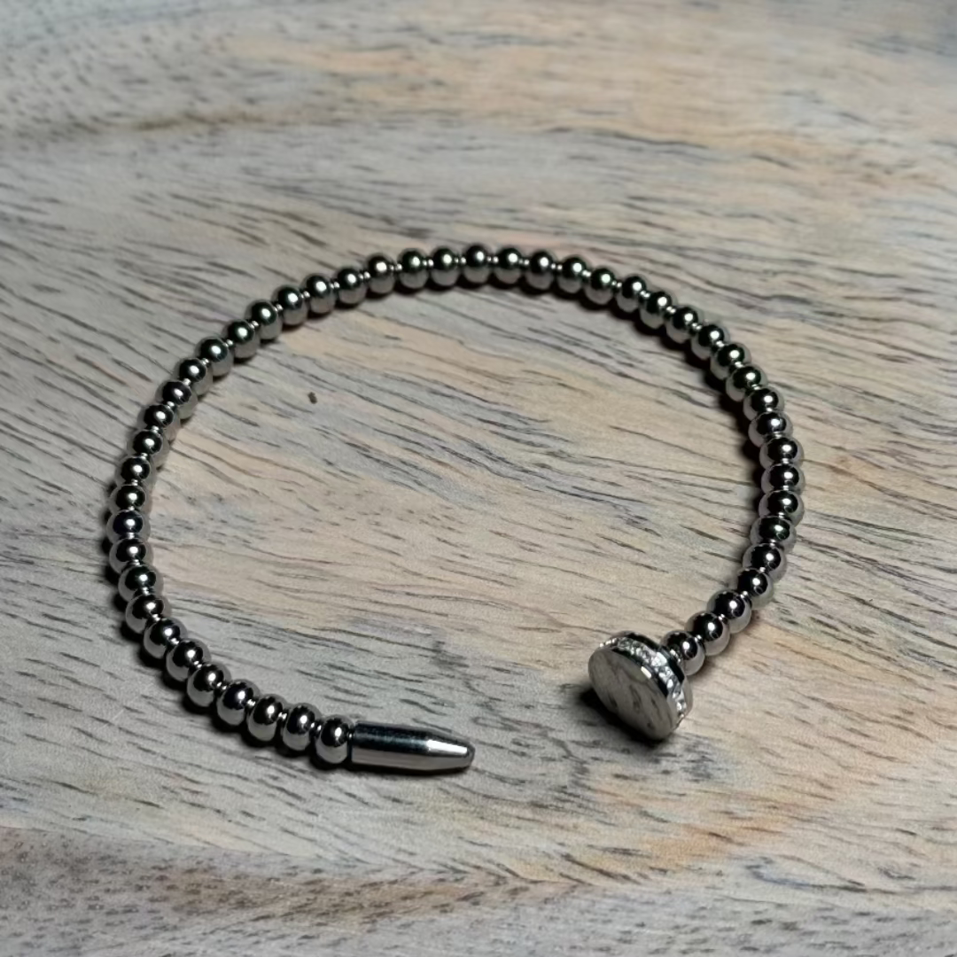 Armband Bold | 1 Maat | Zilver | strass | Ouroboros By Soraya