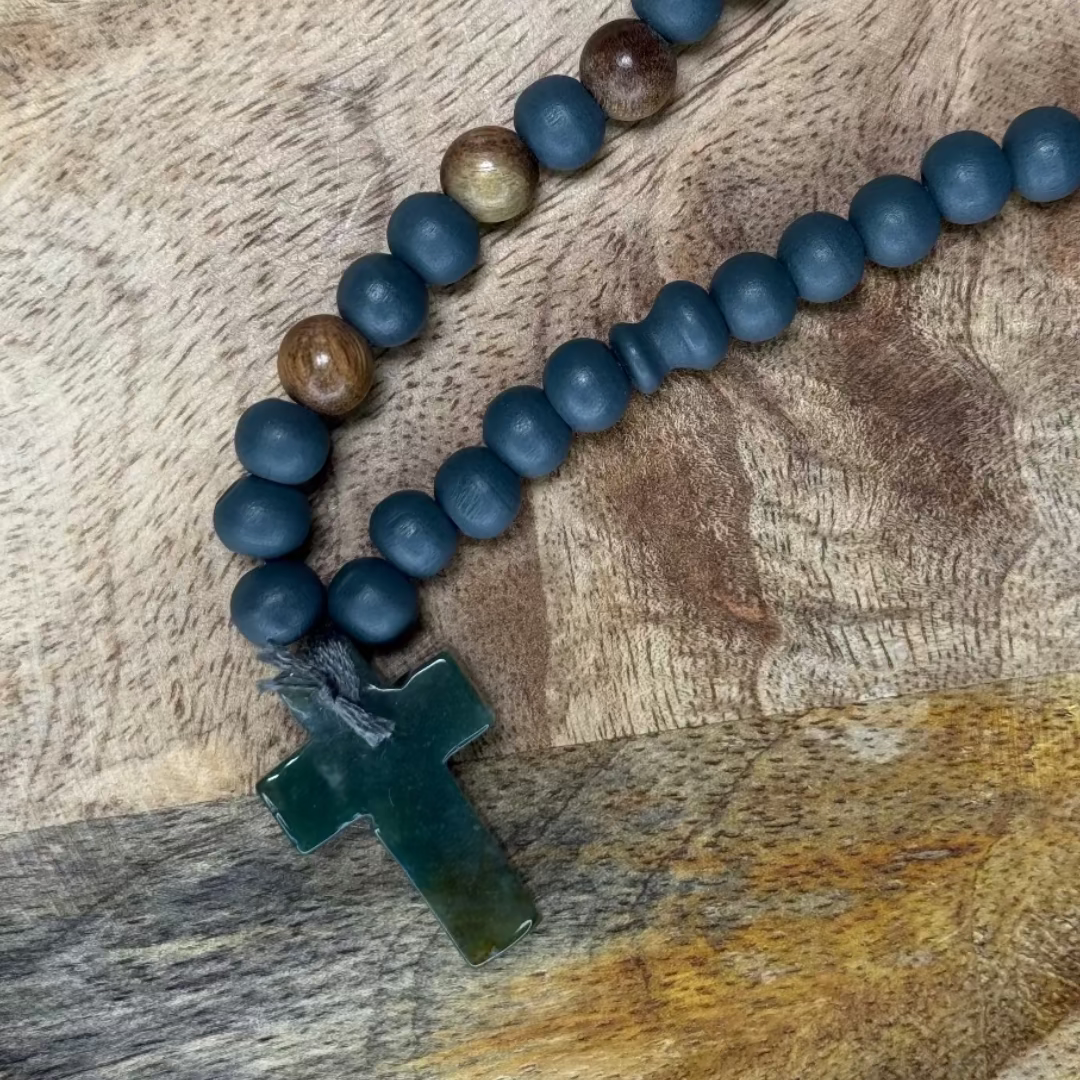 Mystic Oudh | Ketting | Hout | Natuursteen | Ouroboros By Soraya