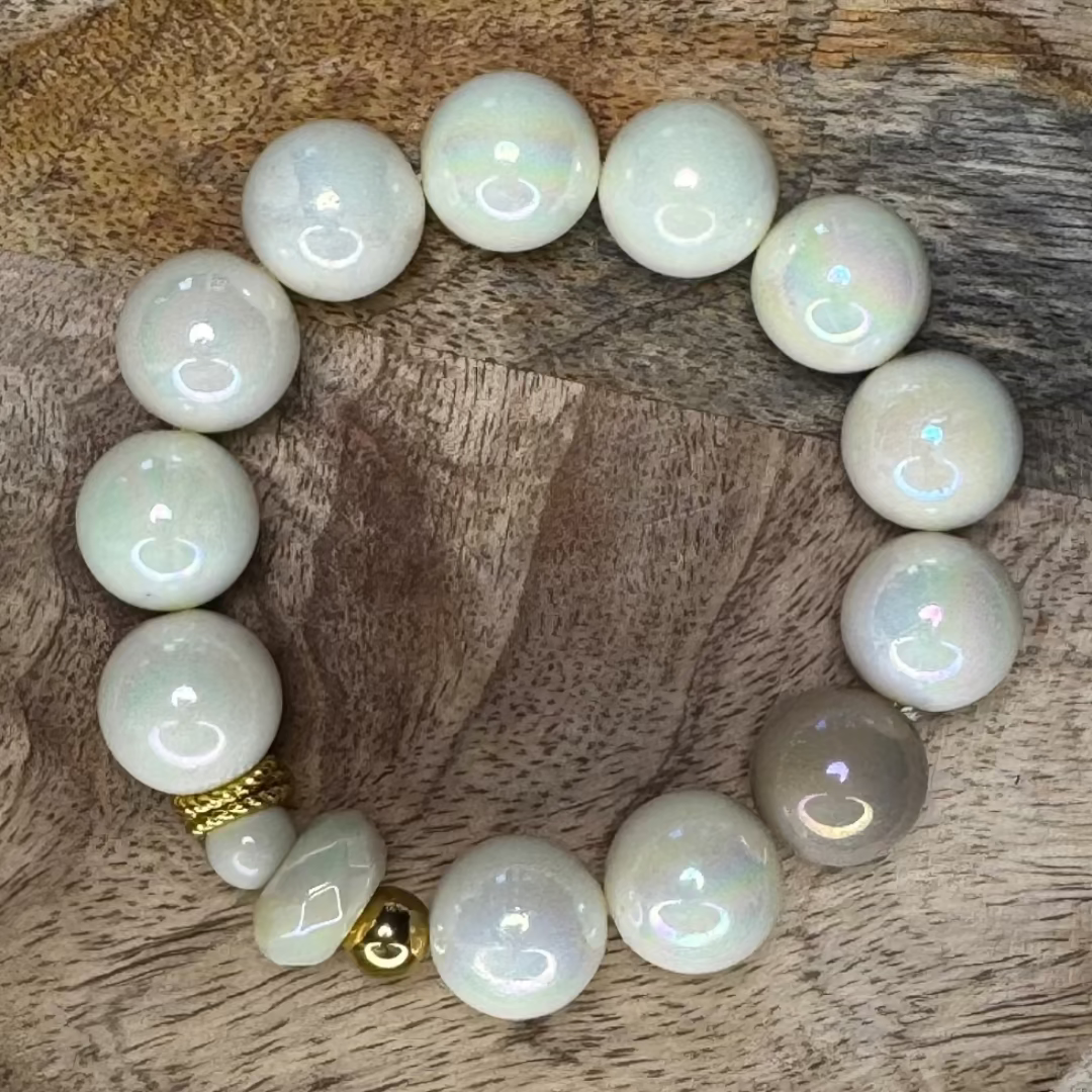 Zomer | Color Noise | Armband Creme Mix | Ouroboros By Soraya