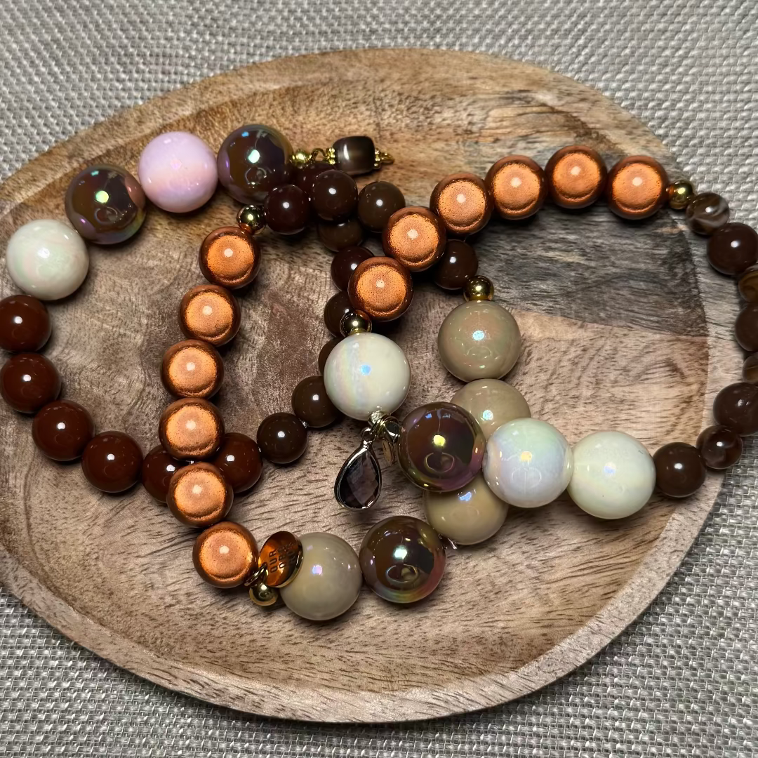 Zomer | Color Noise | Armband Kleurenmix | Bruin | Ouroboros By Soraya