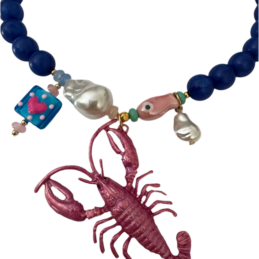 Ketting - Zomer - Parel en Kreeft | Ouroboros By Soraya