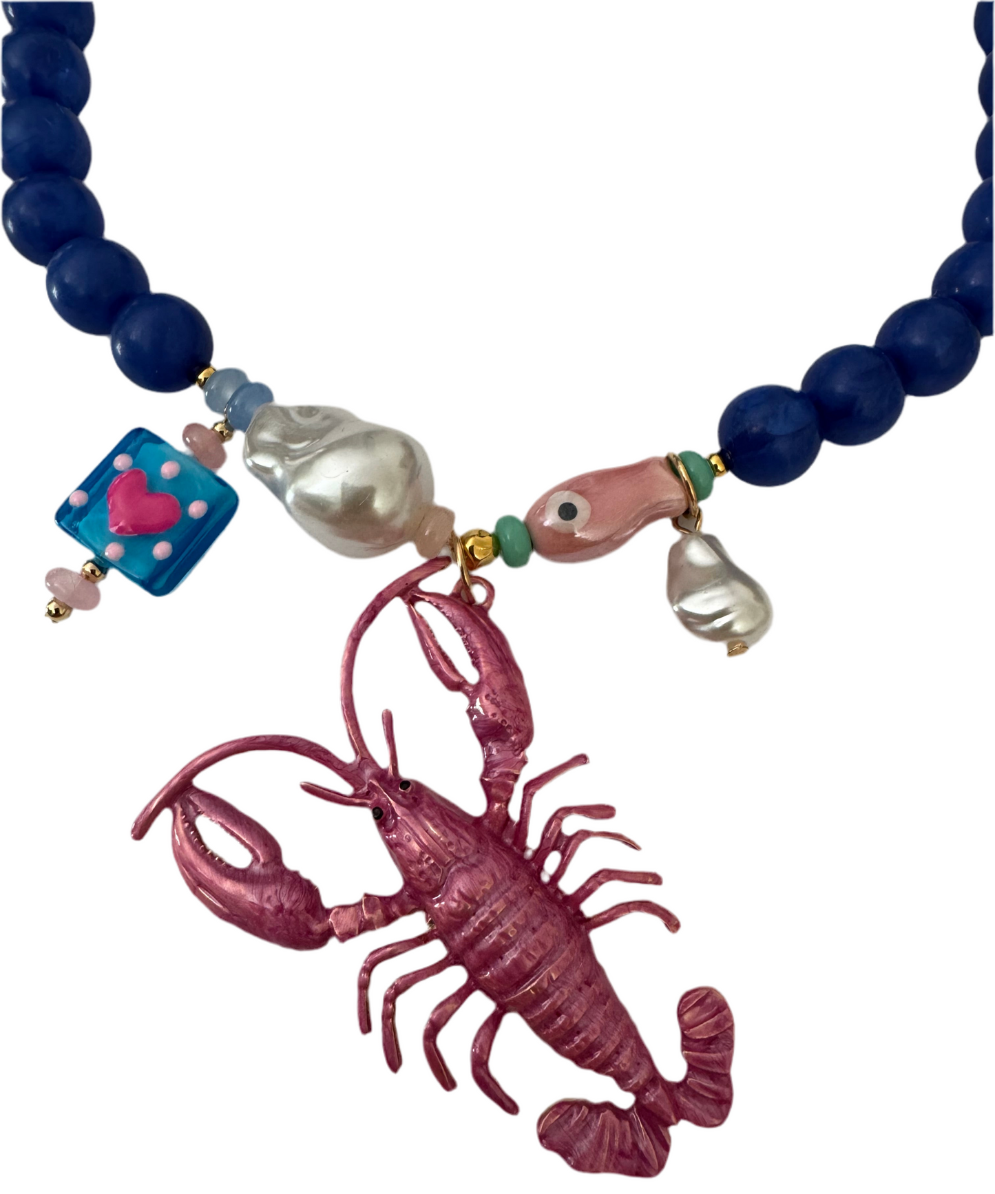 Ketting - Zomer - Parel en Kreeft | Ouroboros By Soraya