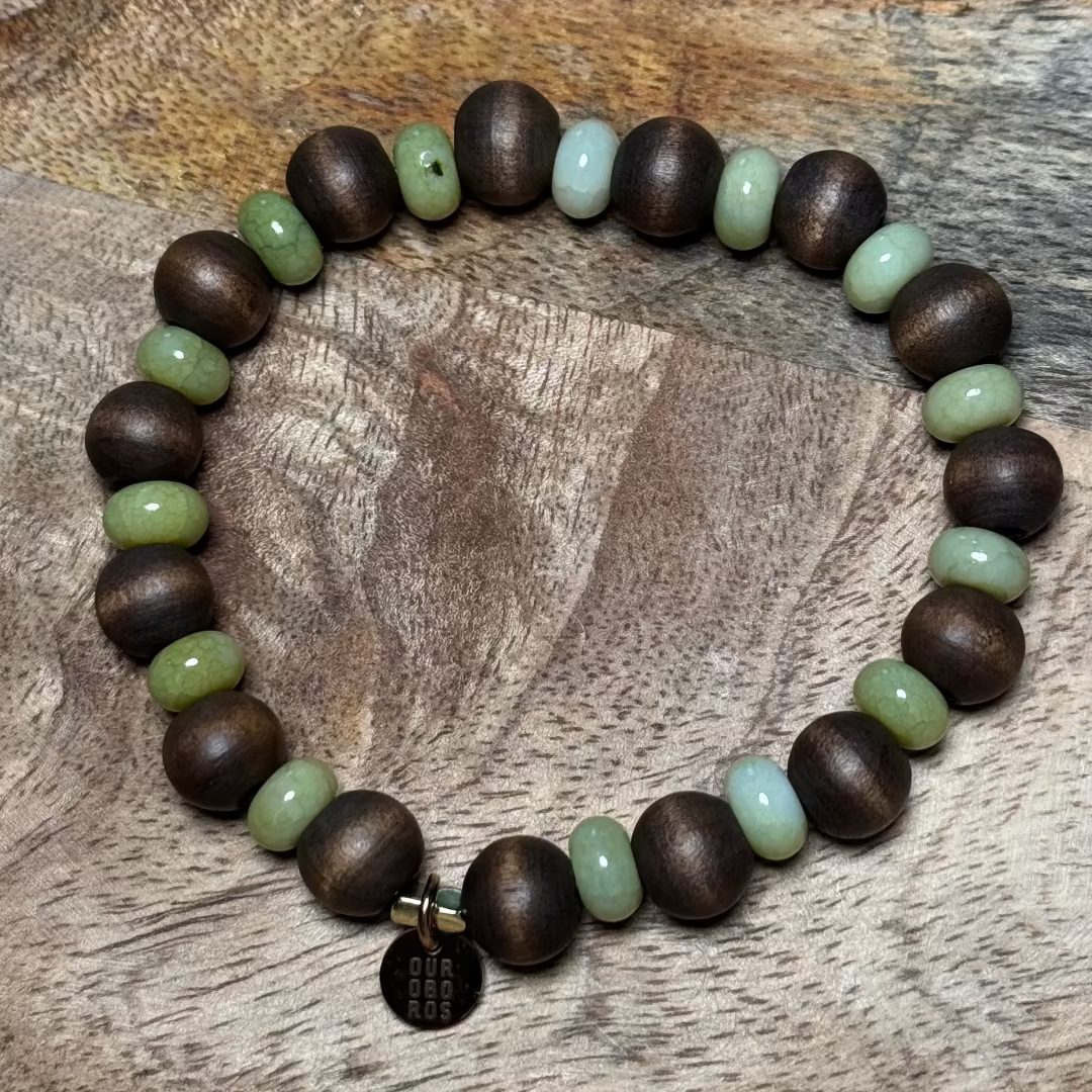 Zomer | Color Noise | Unisex Armband Natuursteen Hout | 8mm