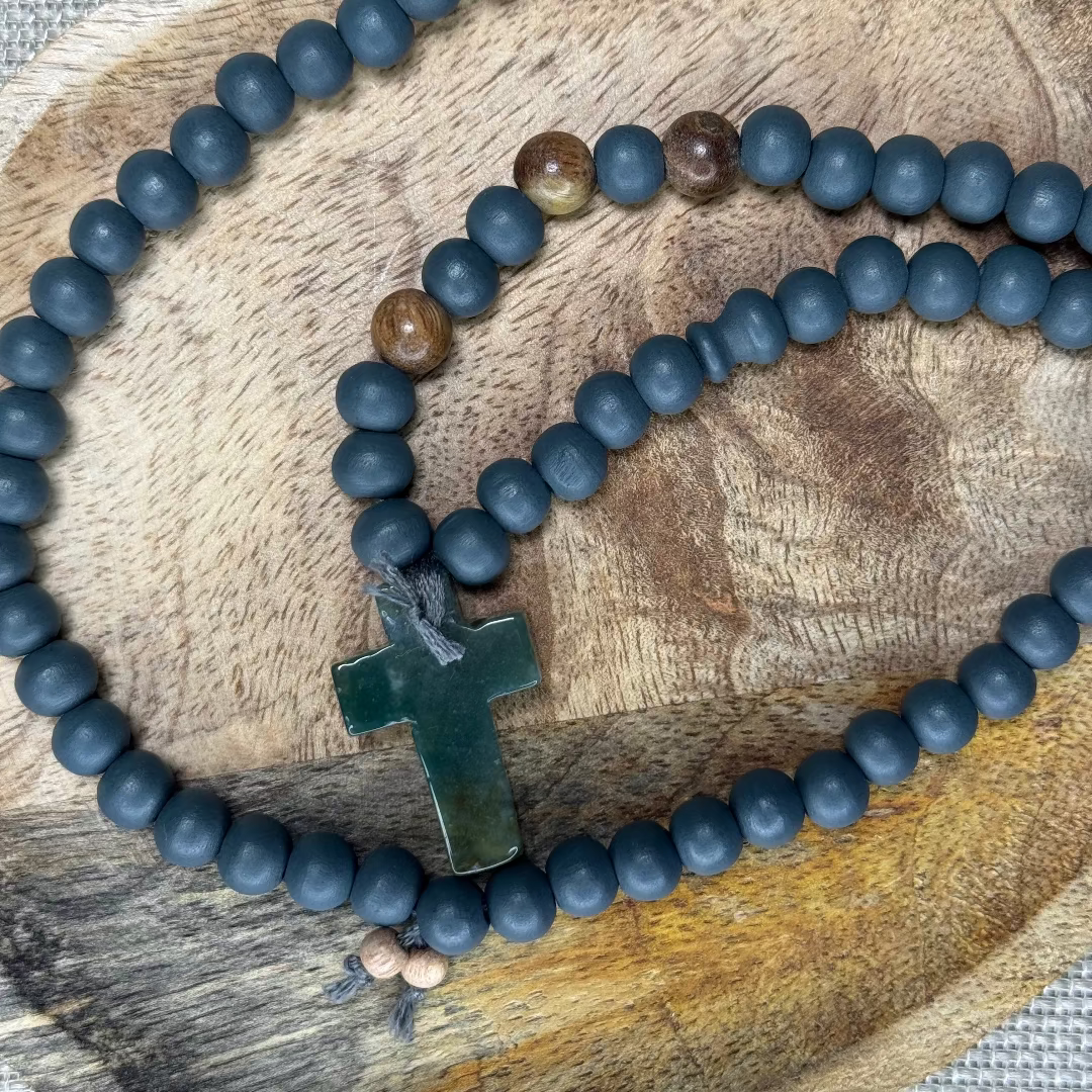 Mystic Oudh | Ketting | Hout | Natuursteen | Ouroboros By Soraya