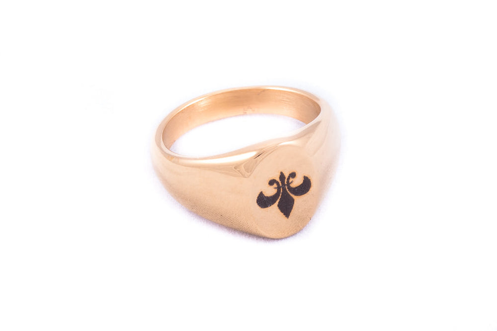 Ring Bold - Lelie - rvs - goud | Ouroboros By Soraya