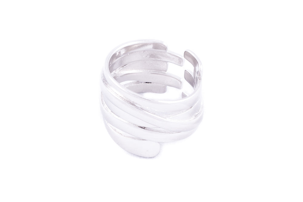Ring - brede zilveren damesring verstelbaar & one size | Ouroboros By Soraya