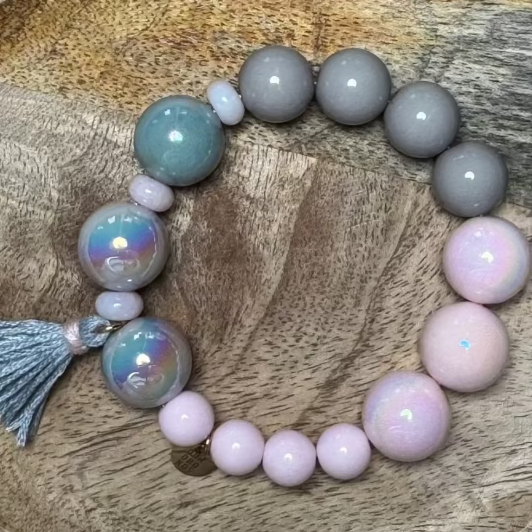 Zomer | Color Noise | Armband grijze rose | Ouroboros By Soraya