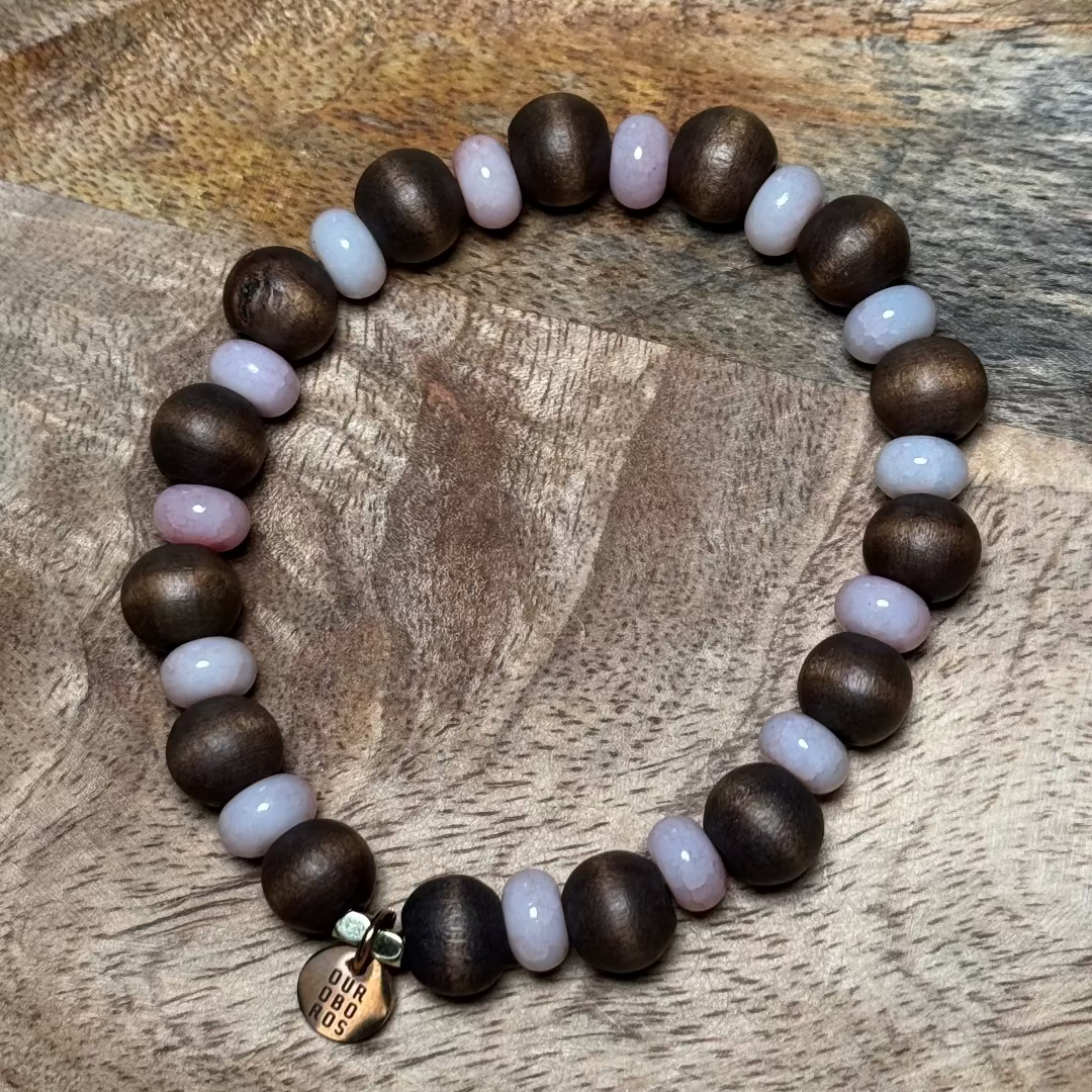 Zomer | Color Noise | Unisex Armband Natuursteen Hout | 8mm